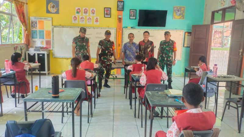 Danramil Palmatak Dampingi Distribusi Makanan Bergizi di Anambas, Ratusan Pelajar Terima Manfaat