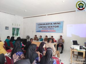 Babinsa Sertu Saiful Bahri Hadiri Lokakarya Mini Lintas Sektor Puskesmas Siantan Utara